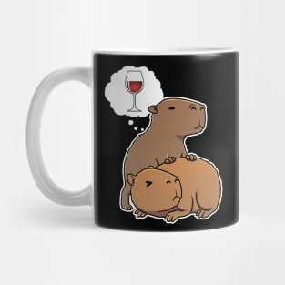 Capybara thirsty for Red Wine Mug